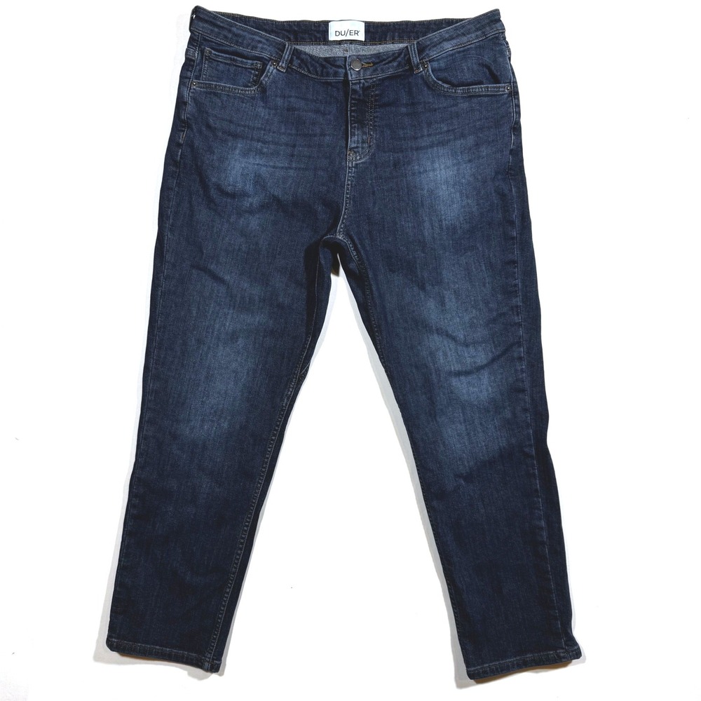 DU/ER Duer Get Dressed Fleece Lined Jeans Medium Wash Blue‎ 34x28 Casual Unisex